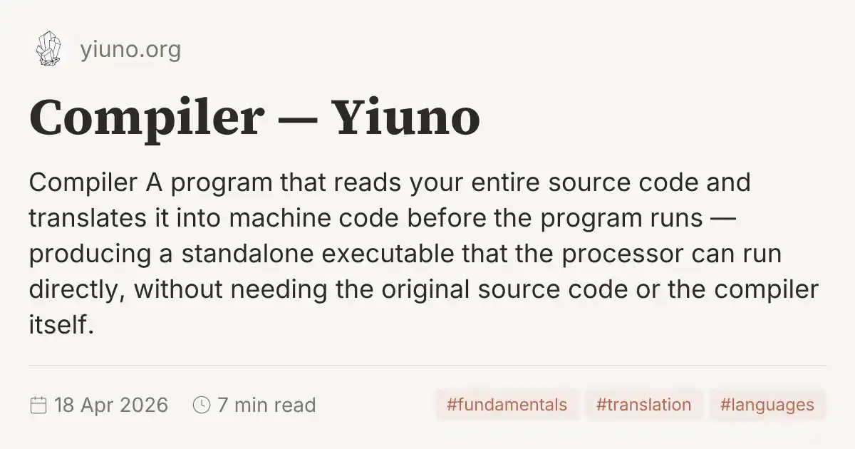 Compiler — Yiuno